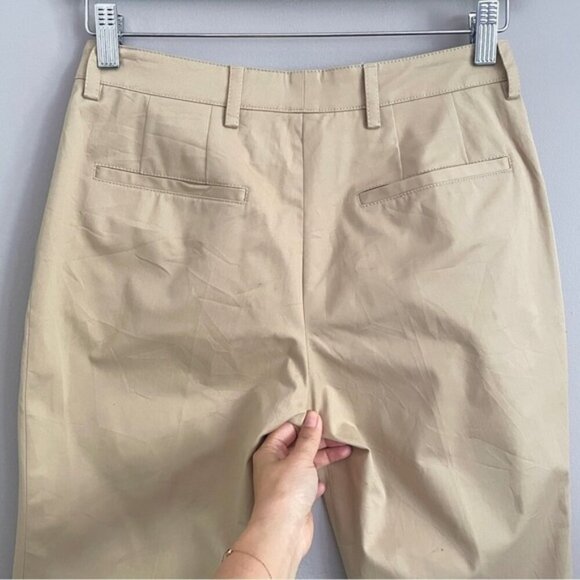 Prada Khaki Straight Leg Cotton Crop Capri Pants - 8 / Medium - Picture 11 of 16
